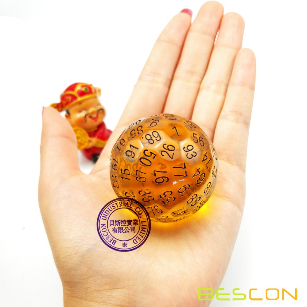 Board Game Pandemic - Bescon saydam çokyüzlü zar 100 taraf