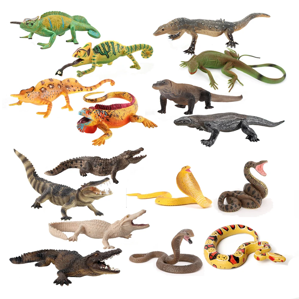 Board Game Pandemic - Plastik Bukalemun Model Oyuncak Iguana Timsah