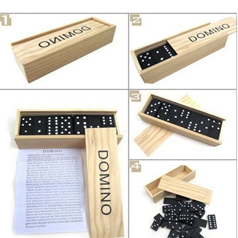28 adet/takım ahşap Domino mas - Board Game Ludo incelemesi ve fiyatı